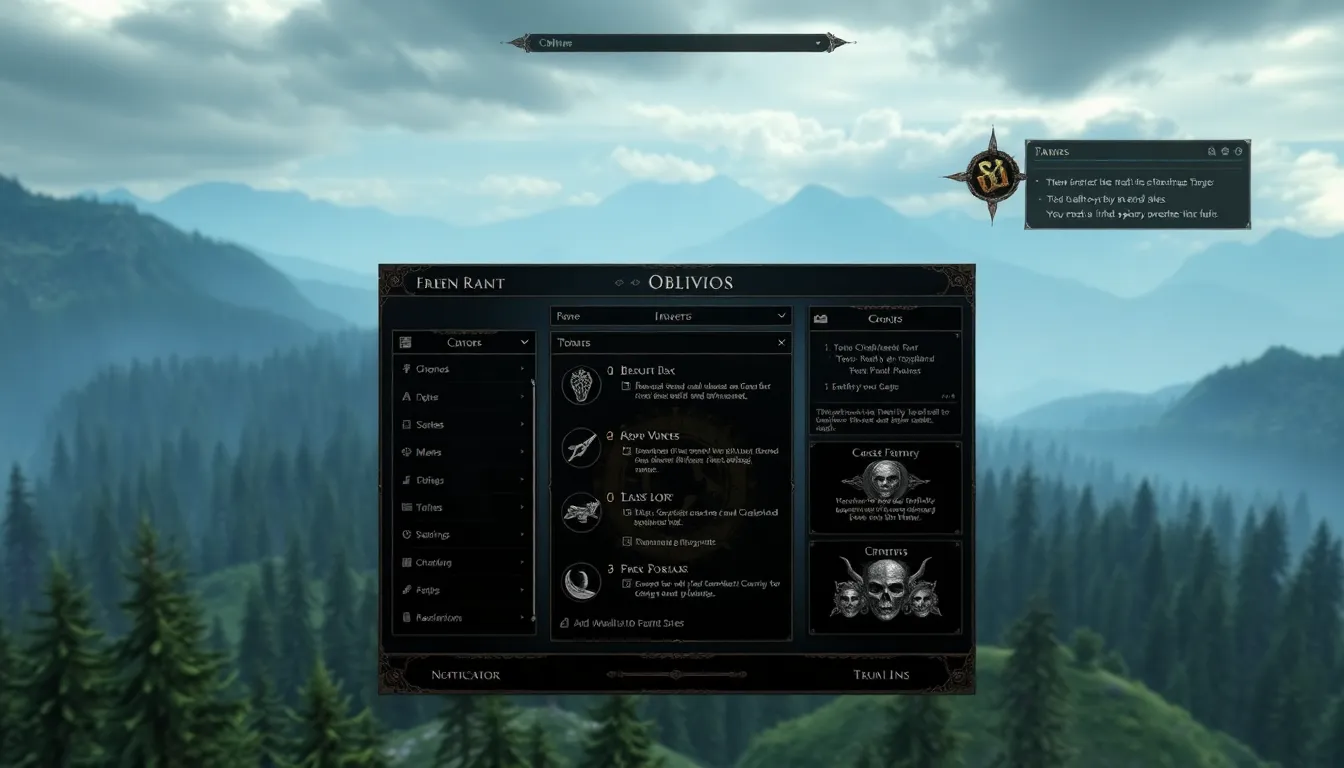 oblivion immersive ui